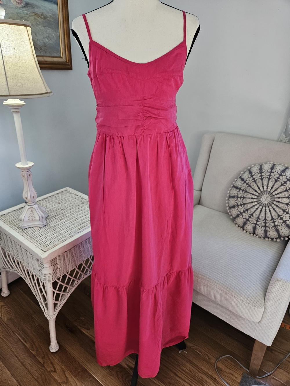 Universal Thread Hot Pink Spaghetti-Strap Maxi Dress
